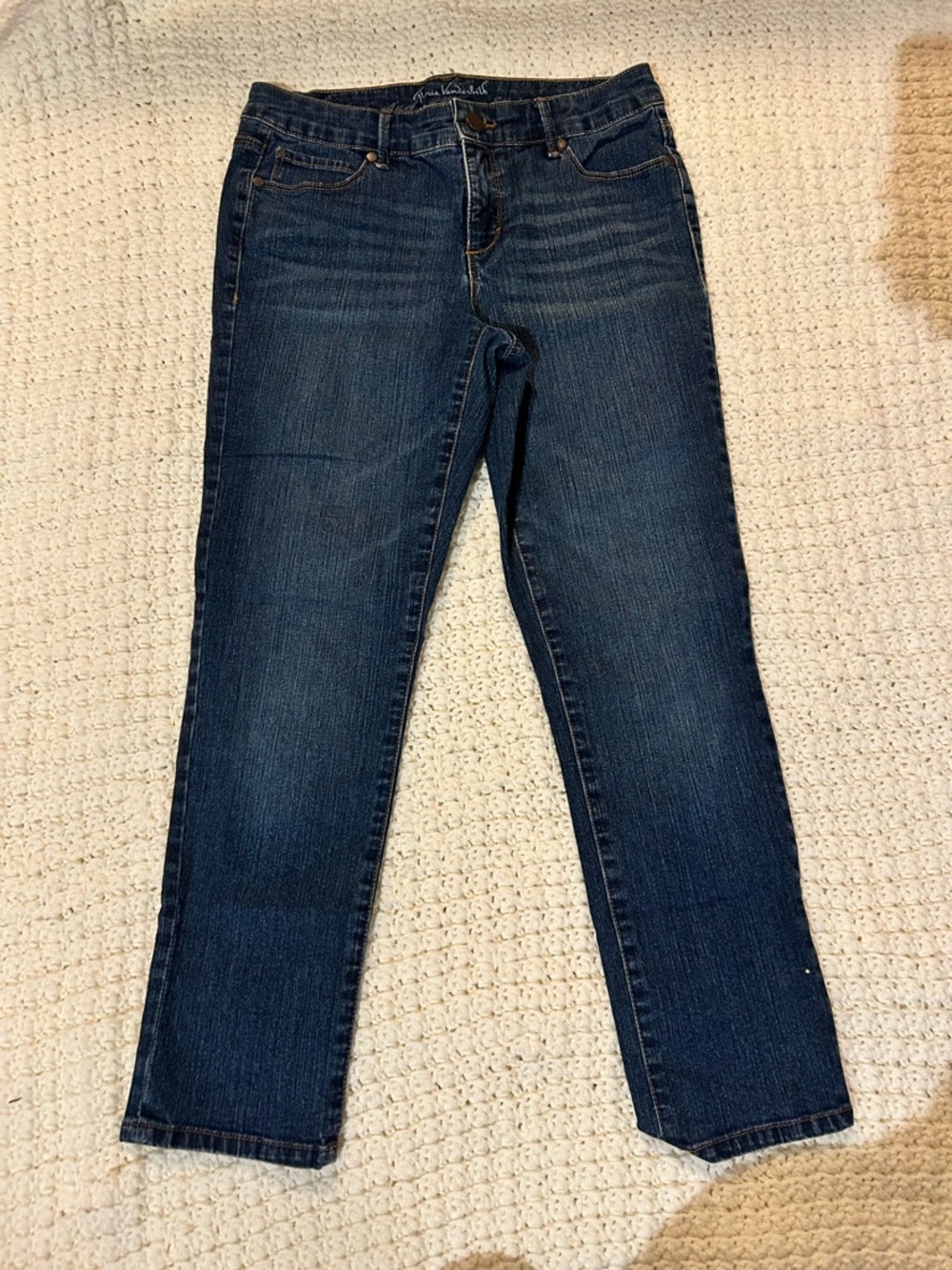 Gloria Vanderbilt Dark Blue Straight Leg Jeans